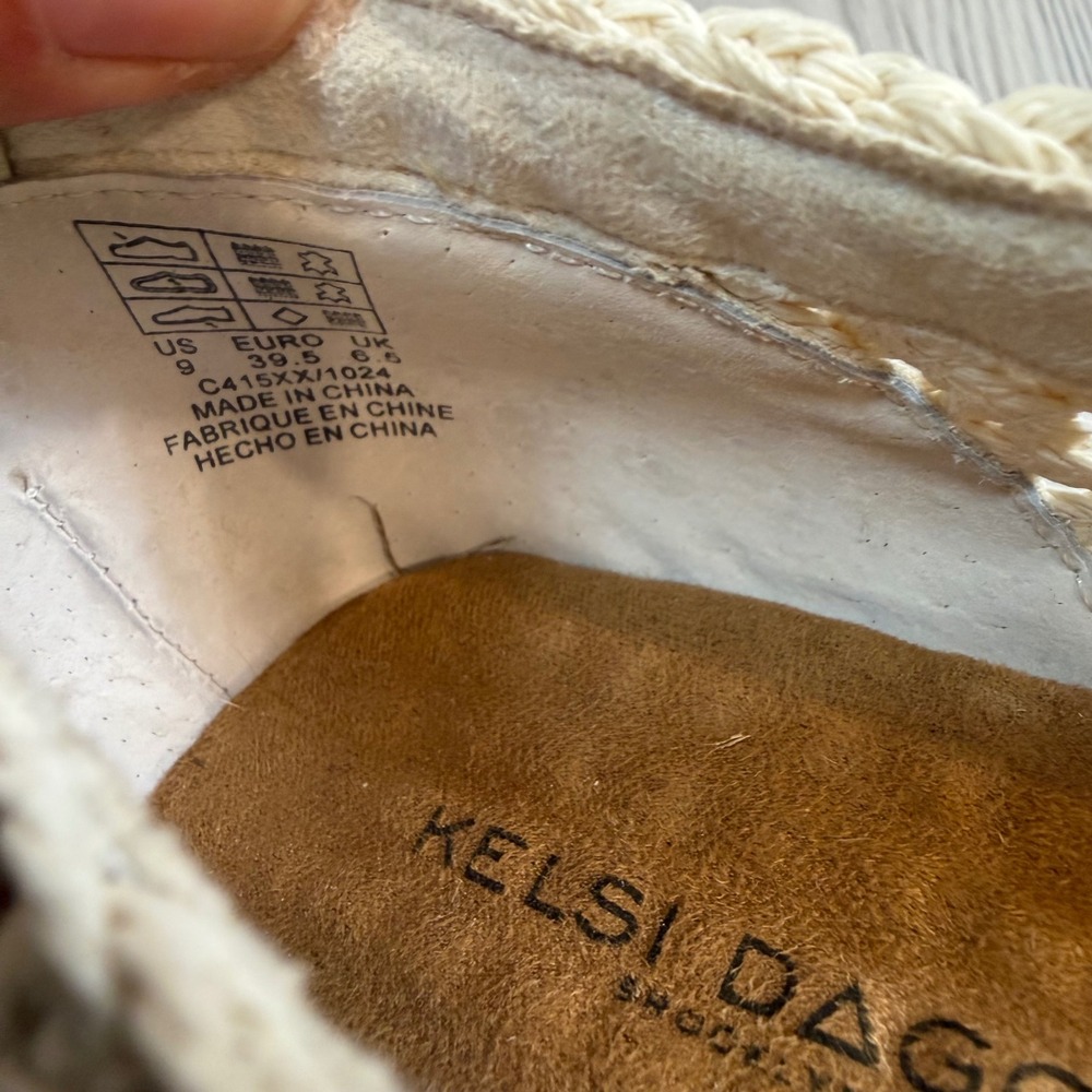 Kelsi Dagger Brooklyn Frankie Crochet Ballet Flat Cream Ivory Bow Shoes 9 - Picture 6 of 13